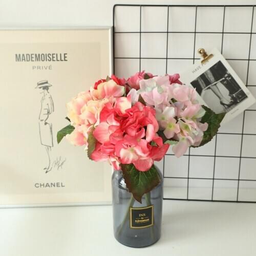 10Colors Artificial Flower Silk Hydrangea Decor Fake Flowers For DIY Bridal bouquet Decorative Wedding Flower Home Decoration