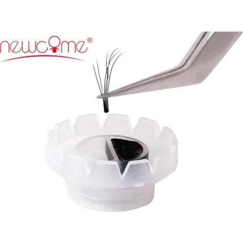 NEWCOME Eyelash Extension Individual Glue Ring Holder Quick Blossom Sun Flower Glue Cup Fake Lashes Adhesive Stand Makeup Tools