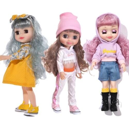 Dolls for Girls Full Set Clothes Doll for Girl Curls Hair Dolls Blink Big Eyes Toys Kids Gift Ball-Jointed Doll 38cm