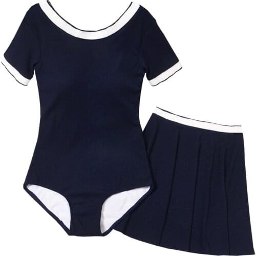 Swimming Suit for Women Black Monokini with Skirt Bathing Suits Ladies Beach Wear Sexy Swimsuit Summer One Piece Swim Swimwear