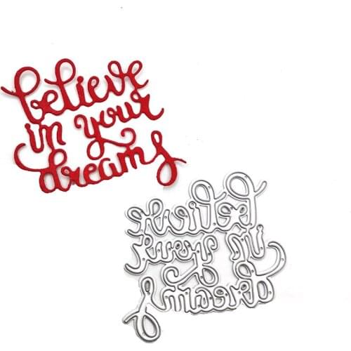 Julyarts Dream Letter Metal Cutting Dies 2021 Natal For DIY Embossing Photo Paper Album Greeting Cards Gift Dies Cut New