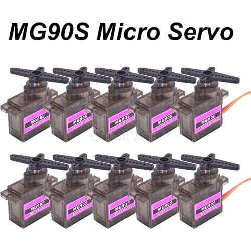 MG90S 9g Metal Gear Mini RC Servo Upgraded SG90 Micro Servos for Smart Vehicle Helicopter Boat Car Trex 450