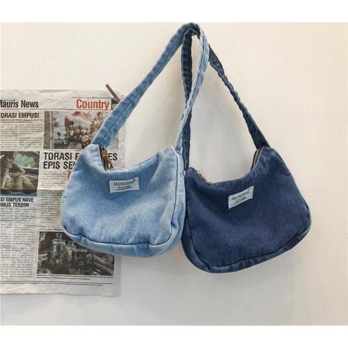 Fashion Small Denim Handbag Women Bag Designer Ladies Handbags Big Purses Jean Denim Tote Shoulder Crossbody Women Messenger Bag