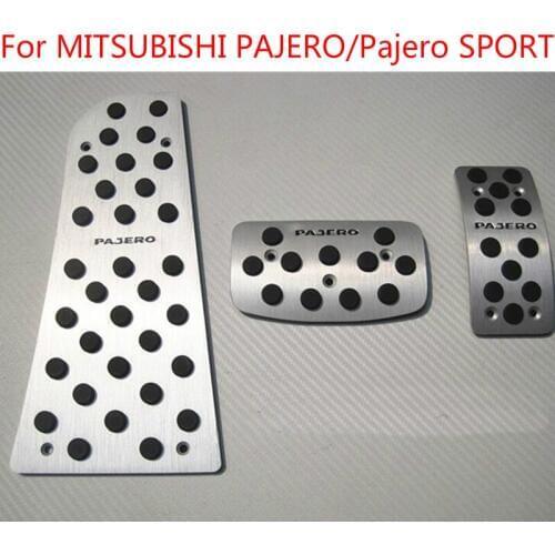 For MITSUBISHI PAJERO/Pajero SPORT Fuel Brake Foot Rest AT and MT Pedal Plate Non slip Accelerator Pad Sticker Car Styling