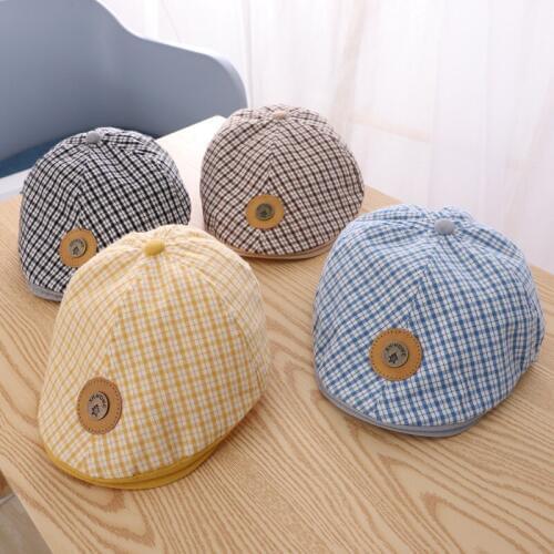 2020 New children Plaid Beret unisex bonnet hat Summer caps boy girl cap kids baseball cap boy sun hat Snapback