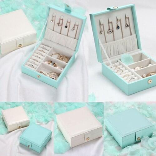 Jewelry Organizer Display Portable Travel Jewelry Case Boxes Travel Portable Jewelry Box Leather Storage Organizer