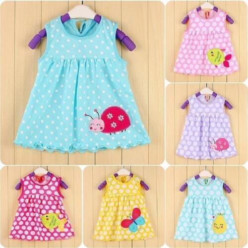 Ladybug Bebe Dresses 0 1 2 year Baby Girls Dress Infant Blouses Newborn clothing sundress 100% cotton Jumpers