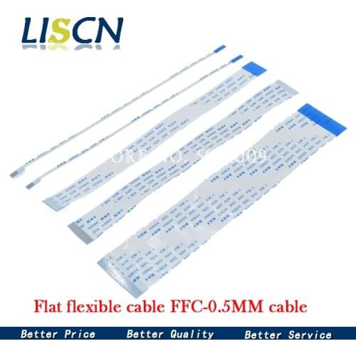 10PCS Flat Flexible Cable FFC FPC LCD Cable A/B Type 50/100/150/200mm 0.5MM 1.0MM 4/6/8/10/12/14/16/18/20/24/26/30/40/50/60 Pin