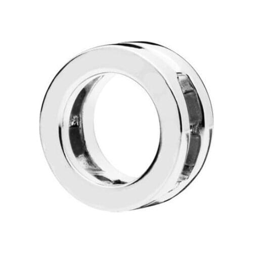 Genuine 925 Sterling Silver Charm Smooth Reflexions Logo Clip Stopper Lock Beads Fit Pan Bracelet & Bangle Diy Jewelry
