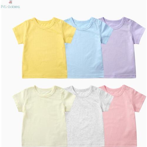 Baby Girl Tops baby clothes for boys cotton candy 6 colors T Shirt short sleeve newborn Girls Summer Tops outwear infant 2020