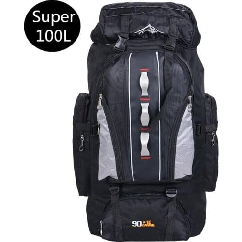 100L Waterproof Unisex Men Backpack Travel Pack Sports Bag Pack Outdoor Mountaineering Hiking Climbing Camping Backpack for Male