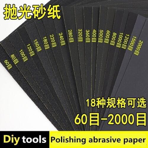 Waterproof sandpaper sandpaper Polishing abrasive paper Waterproof abrasive paper 60 mesh to 2000 mesh sandpaper
