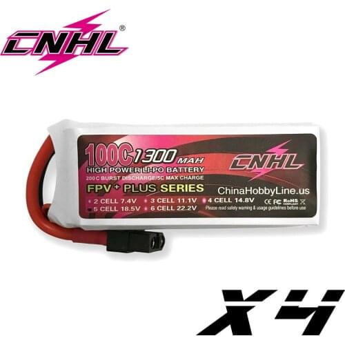 4PCS CNHL Lipo 5S 18.5V Battery 1300mAh 100C G+PLUS XT60 Vortex LRC Freestyle V1 RC Boat Heli Airplane UAV Drone FPV