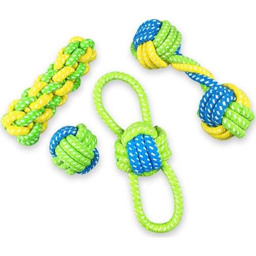 2021 dog toy dog chewing teeth cleaning outdoor training fun big dog cat green rope ball toy pet supplies small dogs