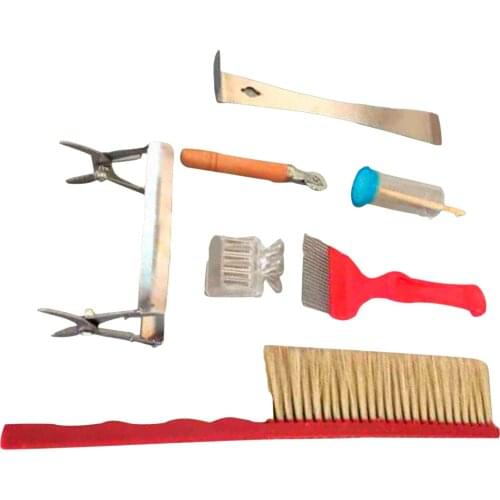 7Pcs Beekeeping Equipment Kit Bee Brush Uncapping Fork Beekeeper Tool Queen Catcher Hive Scraper Tools Dropshipping