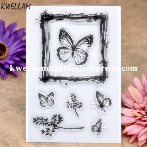 Butterfly Scrapbook DIY photo cards rubber stamp clear stamp transparent stamp 10x15cm KW8030519