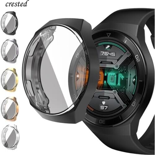 Case for Huawei Watch GT 2e cover soft TPU Full Coverage Frame Smartwatch Accessories Bumper+Screen Protector Huawei Watch GT2E
