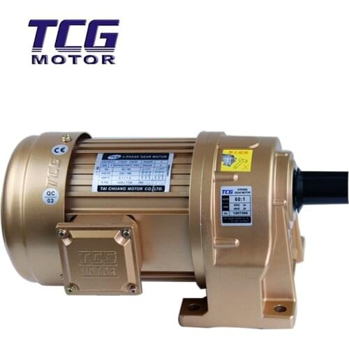 TCG AC Foot or Helical 1HP 750W 100RPM Gear Reduction Electric Motor Helical Gear motor single or three phase