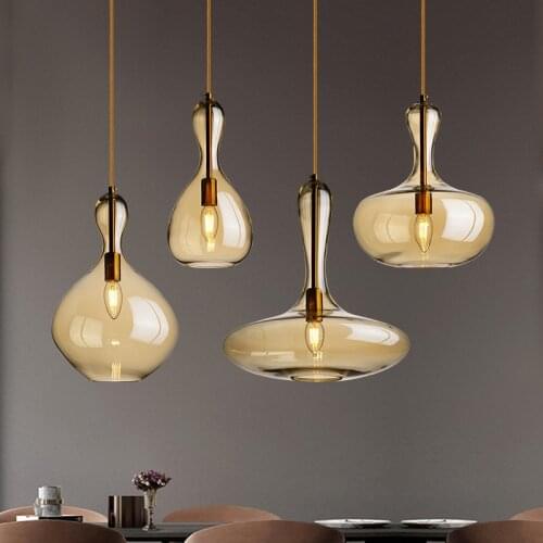 Restaurant Chandelier Creative Bar Personality Nordic Style Cafe Exhibition Hall Simple Glass Design Luxury Interior Lighting