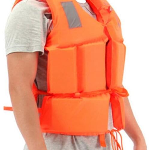 Lightweight Adult Nylon Foam Swimming Size with SOS Sport Durable Water Life Jacket Supplies Adjustable Life Whistle Jacket Vest
