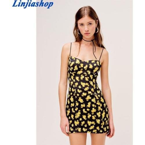 Fashion Women Floral Print Sexy Dress Sleeveless Pencil Mini Dress Summer Romantic Club Party Dress Vestido