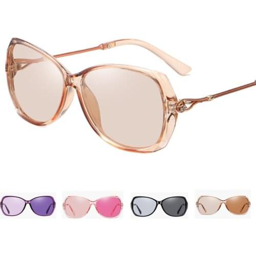 Fashion Design Photochromic Sunglasses For Women Polarized Travel Glasses Oversized Luxury Ladies Eyewear