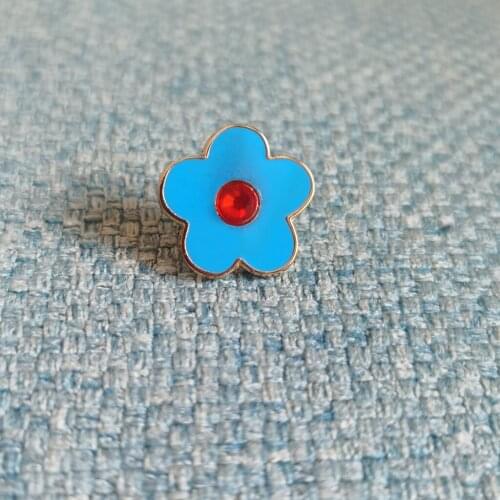 Soft Enamel masonic lapel pin forget-me-not lapel pin with rhinestone masonic emblem with Butterfly Clutch