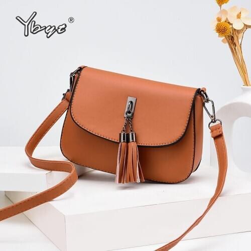 Solid Color women Tassel bags 2020 High Quality PU Leather Small Clutches Fashion Ladies Shoulder Crossbody Messenger Bag Purses