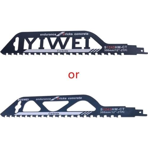 S1243HM Demolition Masonry Reciprocating Saw Blade for Cutting Brick Stone with Cemented Carbide Teeth Blades