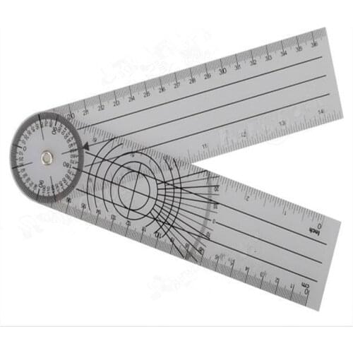 Professional 360 Degree Multi-Ruler Goniometer Angle Spinal Ruler