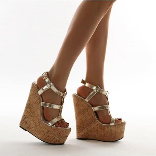 Simple Comfortable Wedges Heel Sandals Shoes Open Toe Pumps Shoes Size 35-42