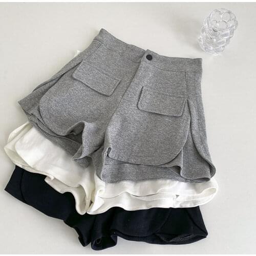 2021 Summer Women Clothes Solid Cotton Sport Casual Shorts Women Harajuku High Waist Shorts Short Pants Ladies Autumn