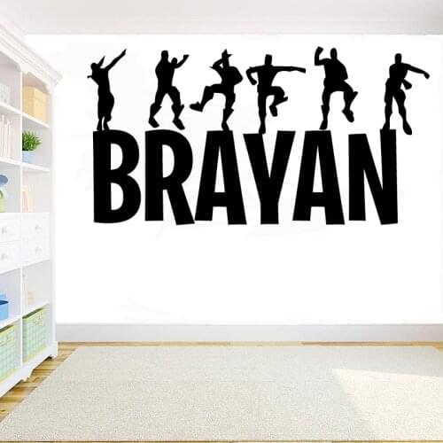 Vinyl Wall Art Decal X-box Gamer Personalised name wall sticker video game decals Customized For Kids Bedroom E931