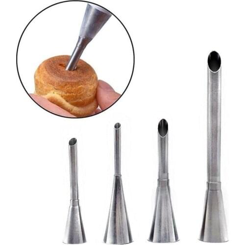 1/4pcs Puff Cream Icing Piping Nozzles Pointed Puff Mouth Steel Pastry Cake Decorating Tools Baking Accessories