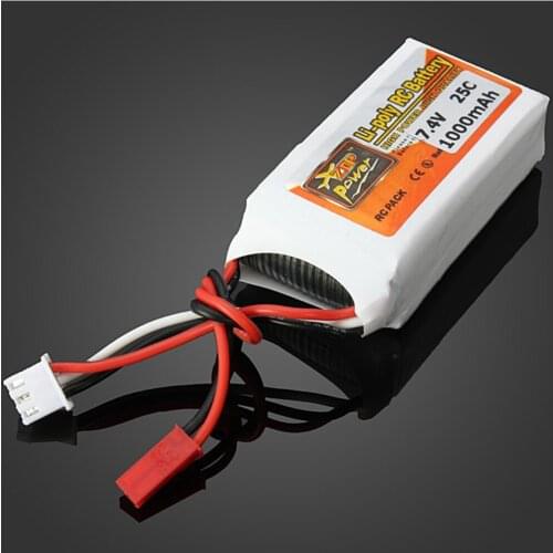 1pcs ZOP Power LiPo Battery 7.4V 1000mAh 25C JST Plug For RC Quadcopter Drone Helicopter Car Airplane