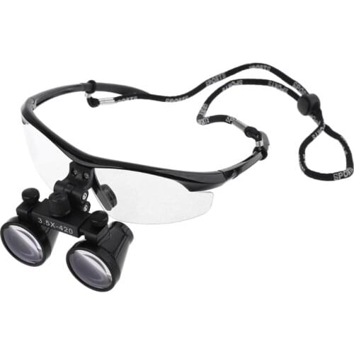 2.5/3.5X Black Plastic Frame Medical Loupes Binocular Magnifier Dental Surgical Magnifying Glasses