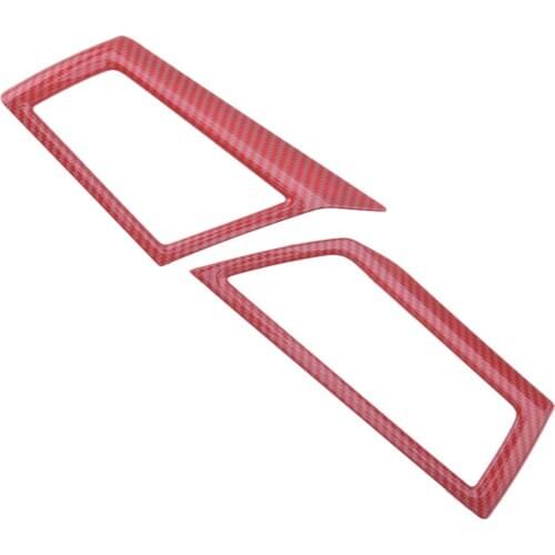 2pcs/set Carbon Fiber Red ABS Console Air Outlet Cover Trim Fit For VW Jetta MK7 2019 2020 LHD
