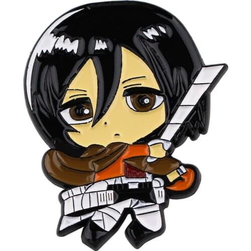 20pcs/lot J3012 Anime Attacking Giant Brooch Cartoon Enamel Pins For Women Men Backpack Pins Personality Kids Pin Charm Jewelry