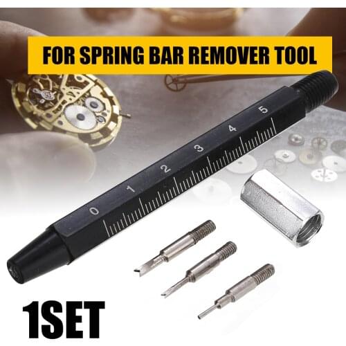 3 in 1 Professional Spring Bar Remover Watch Repair Tool With Scale Watch Band Opener Replacement Link Pins Watchmaker Tool