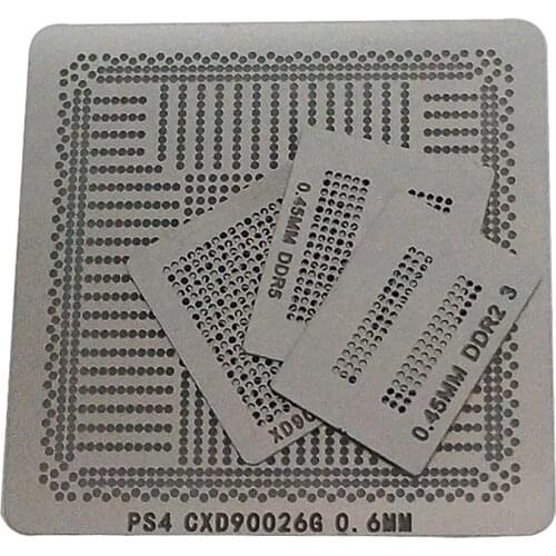 4pcs/lot BGA reballing stencils direct heating solder ball steel template for PS4 BGA IC reball station and chips reballing