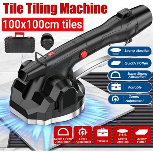 600W vibrator for tiles 100x100cm tiling Plastering machine laying tiles w/1 1500mAh battery automatic floor vibrator leveling