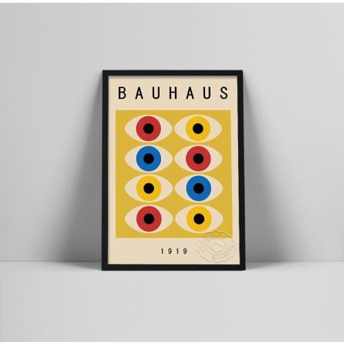 Bauhaus Art Exhibition Poster Vintage Wall Picture Artist German Canvas Painting Posters and Prints For Living Room Home Decor