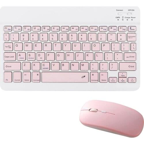 Tablet Wireless Keyboard and Mouse Combo Ultra-slim Design Rechargeable Battery for Smartphone Tablet Support MASOS iOS Windows