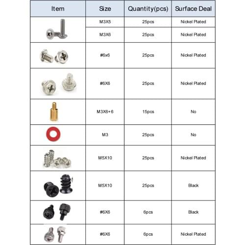 Hard Disk DIY Motherboard PC Personal Computer Assemble Case Fan Hand Screw Bolt Standoff Washer Set Assortment Kit Box 227pcs
