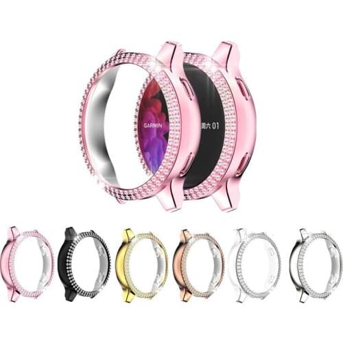 Diamond Glitter PC Hard Edge Case Protector Bling Shell Frame For Garmin Venu Watch Protective Bumper Full Cover Accessories