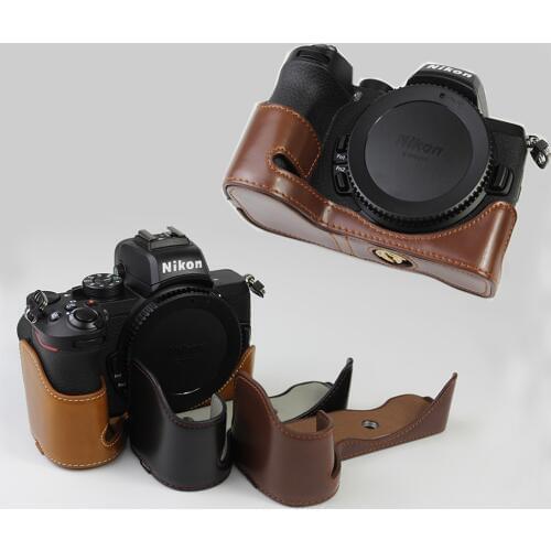 Portable PU Leather case Camera Bag cover For Nikon Z50 SLR half body shell With Battery Opening