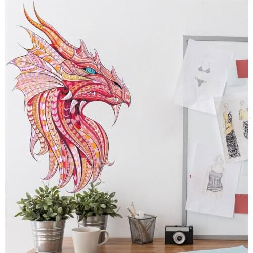 Color animal pattern DIY puzzle dragon creative wall stickers childrens room living room bedroom decoration stickers