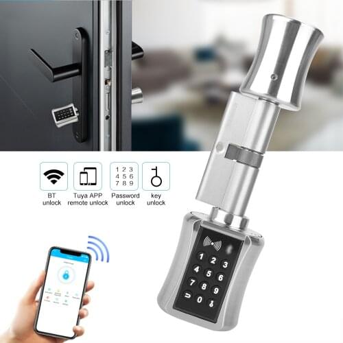 Smart Cylinder Lock TTLock APP Keyless Electronic Door Lock Bluetooth Digital Password Lock Code Anti-theft Door Lock Core