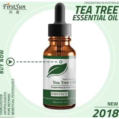 10ml Pure Tea Tree Essential Oil For Acne Treatment Anti-Wrinkle Grease Hydrating Oil-control Contractive Pore Facial-beauty