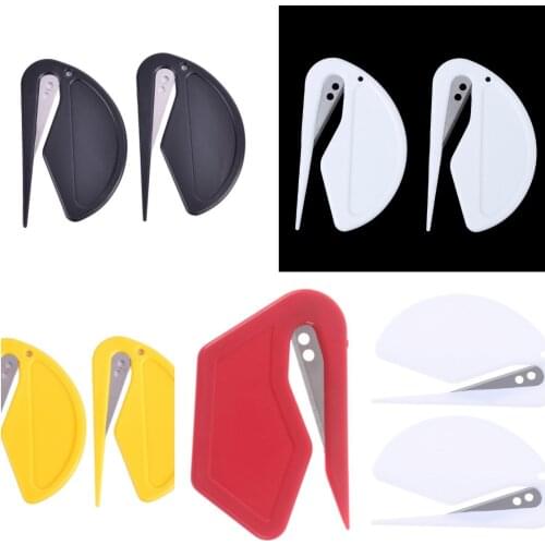 2pcs Economic Safe Open Letter Cutter Envelope Cutter Letter Opener Blade Mail Envelope Letter Opener Safety Paper Cutter